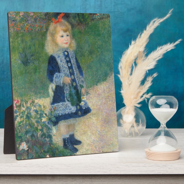 Pierre A Renoir | A Girl with a Watering Can Plaque (Side)
