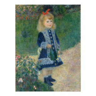 Pierre A Renoir   A Girl with a Watering Can Poster