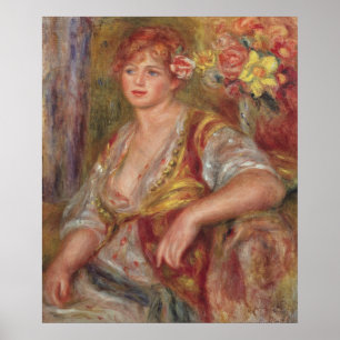 Pierre A Renoir   Blonde Woman with a Rose Poster