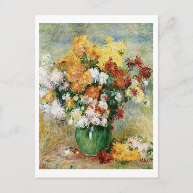 Pierre A Renoir | Bouquet of Chrysanthemums Postcard (Front)