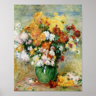 Pierre A Renoir Bouquet of Chrysanthemums Poster