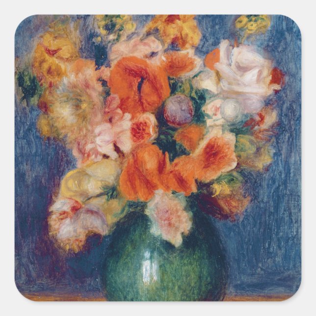 Pierre A Renoir | Bouquet Square Sticker (Front)