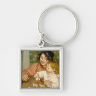 Pierre A Renoir   Child with Toys Keychain