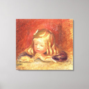 Pierre A Renoir   Coco at the Table  Canvas Print
