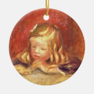 Pierre A Renoir Coco at the Table Ceramic Ornament