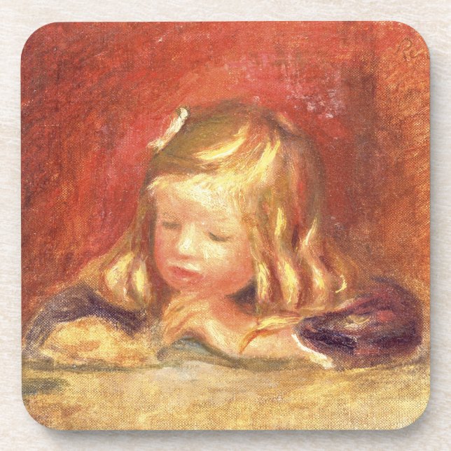 Pierre A Renoir | Coco at the Table  Coaster (Front)