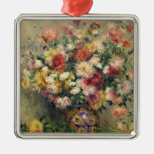 Pierre A Renoir Dahlias Metal Ornament