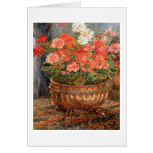 Pierre A Renoir Geraniums in a Copper Basin