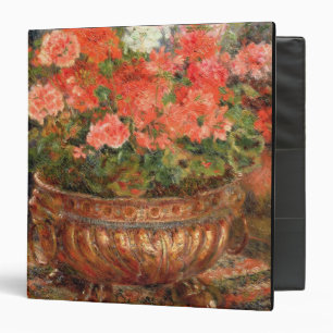 Pierre A Renoir Geraniums in a Copper Basin Binder