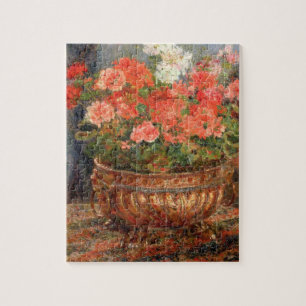 Pierre A Renoir   Geraniums in a Copper Basin Jigsaw Puzzle