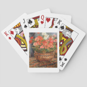 Pierre A Renoir   Geraniums in a Copper Basin Playing Cards