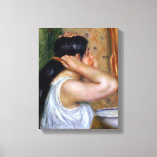 Pierre A Renoir   Girl Combing her Hair Canvas Print