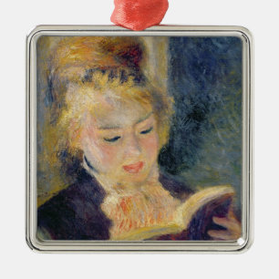 Pierre A Renoir   Girl Reading Metal Ornament
