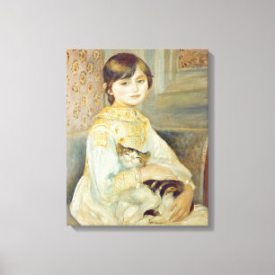 Pierre A Renoir   Julie Manet with Cat Canvas Print