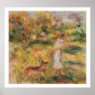 Pierre A Renoir   Landscape with the artist's wife Poster