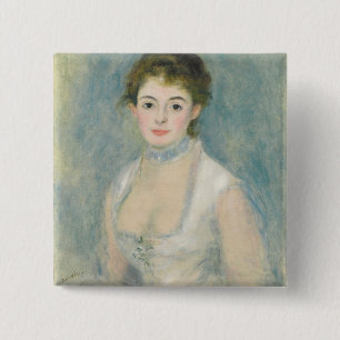 Pierre A Renoir Madame Henriot 2 Inch Square Button