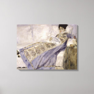 Pierre A Renoir Madame Monet on a Sofa Canvas Print