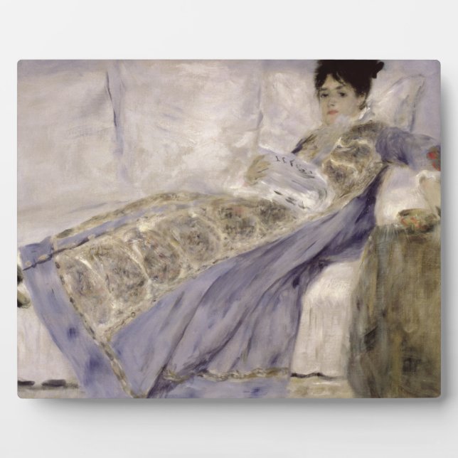 Pierre A Renoir | Madame Monet on a Sofa Plaque (Front)