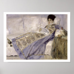 Pierre A Renoir   Madame Monet on a Sofa Poster