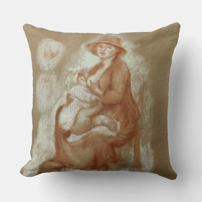 Pierre A Renoir | Maternity Throw Pillow (Front)