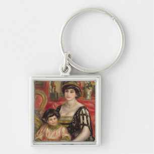 Pierre A Renoir   Mme Josse Bernheim-Jeune and Son Keychain