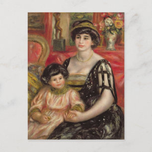 Pierre A Renoir Mme Josse Bernheim-Jeune and Son Postcard