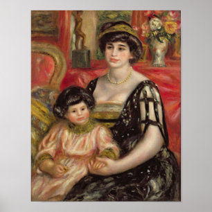 Pierre A Renoir Mme Josse Bernheim-Jeune and Son Poster