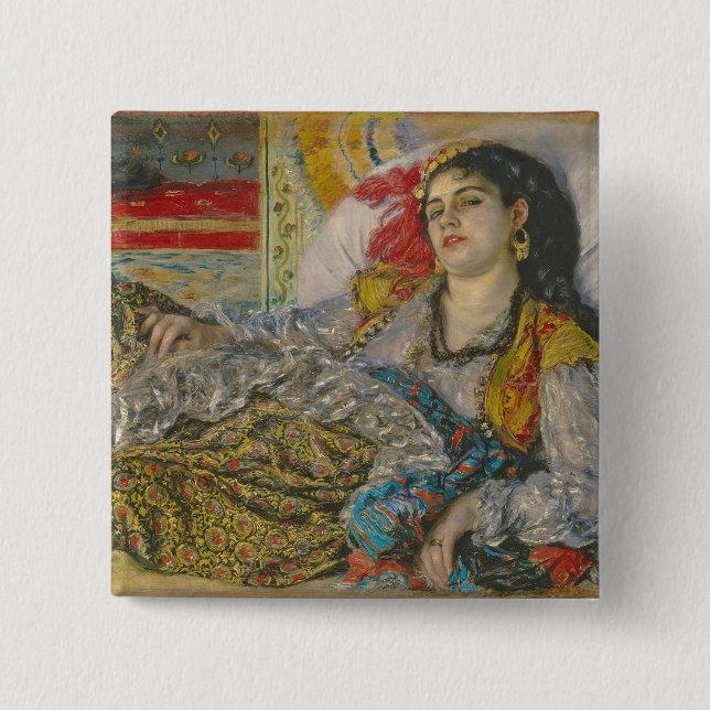 Pierre A Renoir | Olympia 2 Inch Square Button (Front)