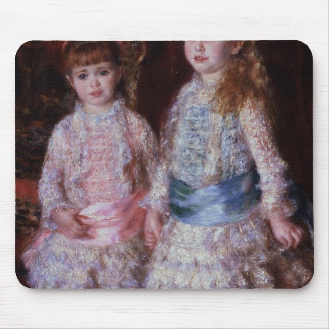 Pierre A Renoir | Pink and Blue Mouse Pad (Front)