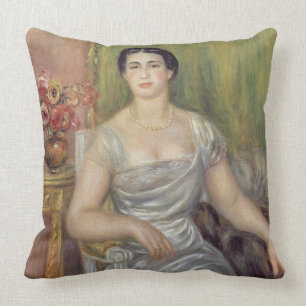 Pierre A Renoir   Portrait of A. Valliere-Merzbach Throw Pillow