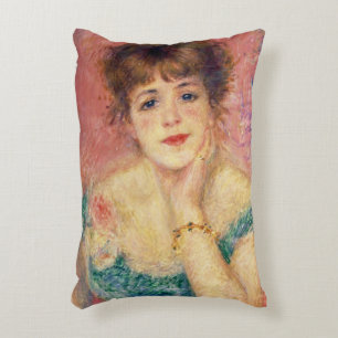Pierre A Renoir   Portrait of Jeanne Samary Accent Pillow
