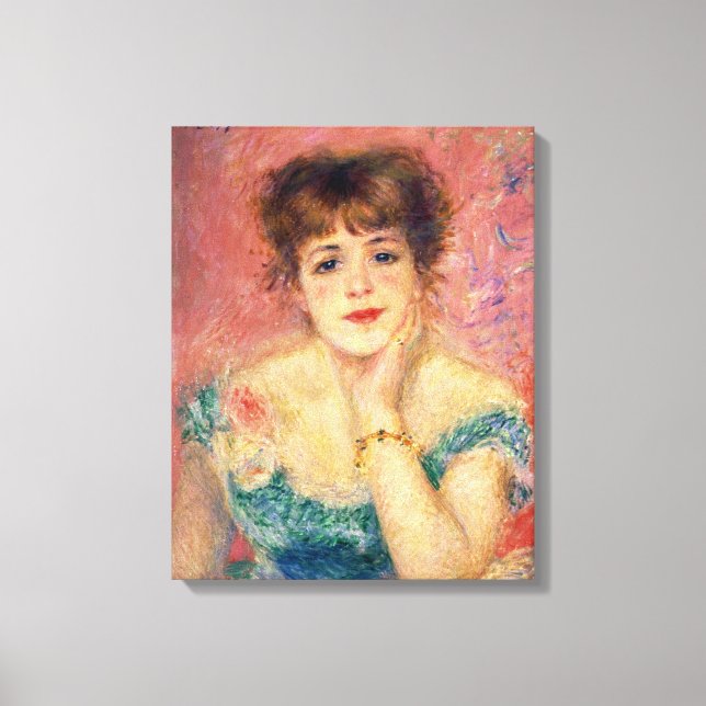 Pierre A Renoir | Portrait of Jeanne Samary Canvas Print (Front)
