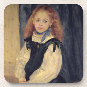 Pierre A Renoir   Portrait of Mademoiselle Legrand Coaster