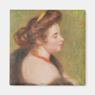 Pierre A Renoir   Portrait of Mme. Maurice Denis Magnet