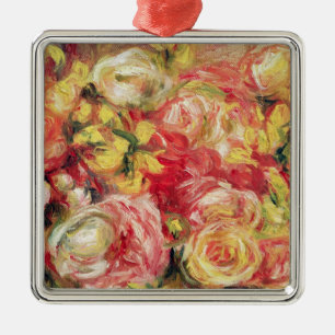 Pierre A Renoir Roses Metal Ornament
