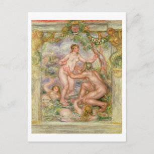 Pierre A Renoir   Saone flowing into the Rhone Postcard