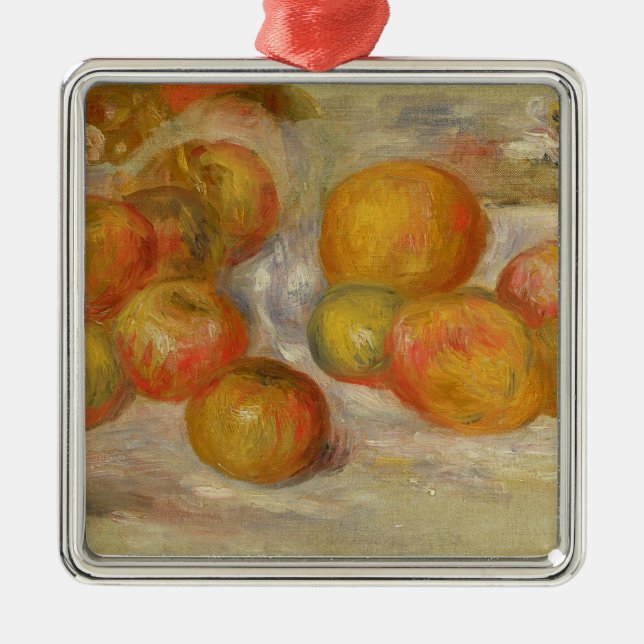 Pierre A Renoir | Still Life with Apples Metal Ornament (Front)