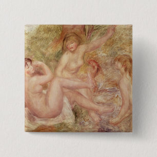Pierre A Renoir Study for the Large Bathers 2 Inch Square Button