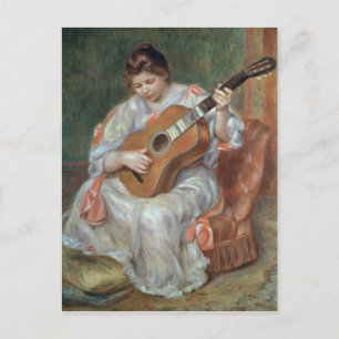 Pierre A Renoir The Guitar Player Postcard