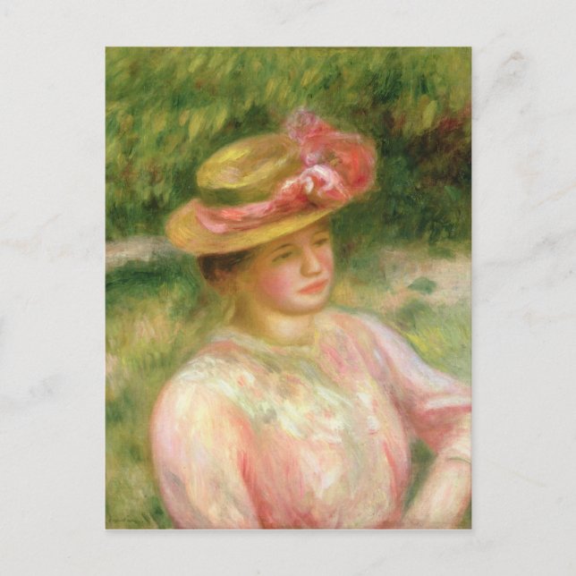Pierre A Renoir | The Straw Hat Postcard (Front)