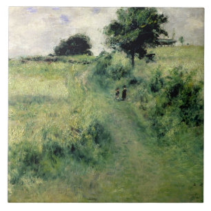 Pierre A Renoir The Watering-place Tile