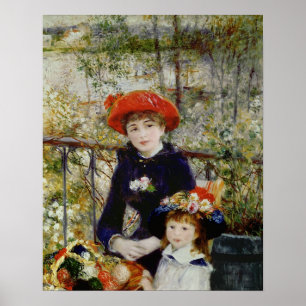 Pierre A Renoir Two Sisters, or On The Terrace Poster