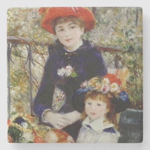 Pierre A Renoir Two Sisters, or On The Terrace Stone Coaster