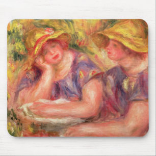 Pierre A Renoir Two women in blue blouses Mouse Pad
