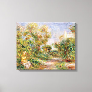 Pierre A Renoir Woman in a Landscape Canvas Print