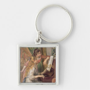 Pierre A Renoir Young Girls at the Piano Keychain