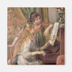 Pierre A Renoir Young Girls at the Piano Magnet