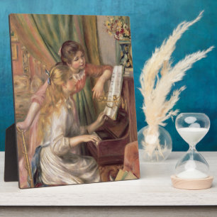 Pierre A Renoir   Young Girls at the Piano Plaque