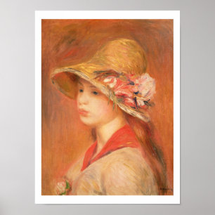 Pierre A Renoir   Young Woman in a Hat Poster