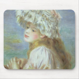 Pierre A Renoir Young woman in a lace hat Mouse Pad